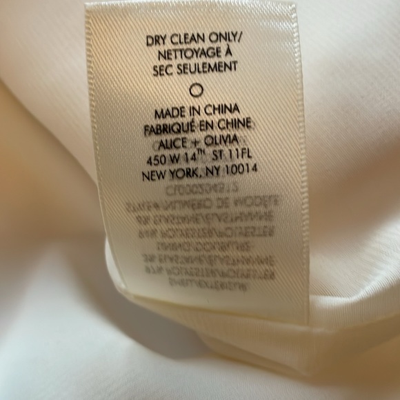 Alice + Olivia Kiro Pleated Should Sheath Dress Sz 6 Color Ecru - Picture 6 of 6